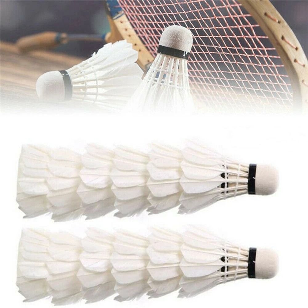 Badminton Victory - ลูกขนไก่แบดมินตันสีขาวใหม่ 3/6/12 ชิ้น คุณภาพระดับมืออาชีพ ทนทาน อุปกรณ์เสริมแบดมินตัน
