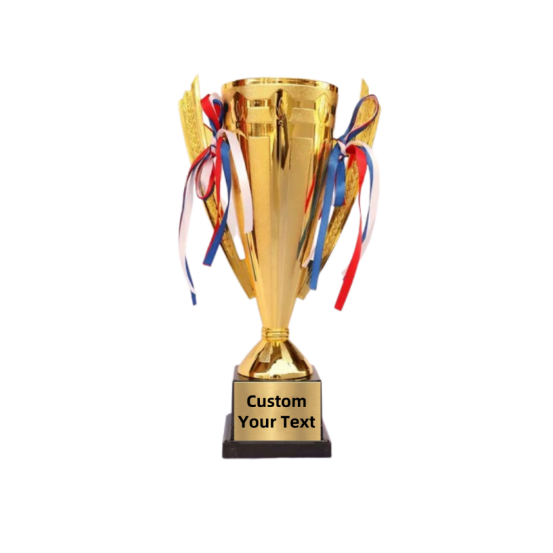 Badminton Victory - ถ้วยรางวัลสีทองสูง 11/15 นิ้ว พร้อมสลักข้อความตามสั่ง รางวัลถ้วยรางวัลสำหรับกีฬาแบดมินตัน ฟุตบอล