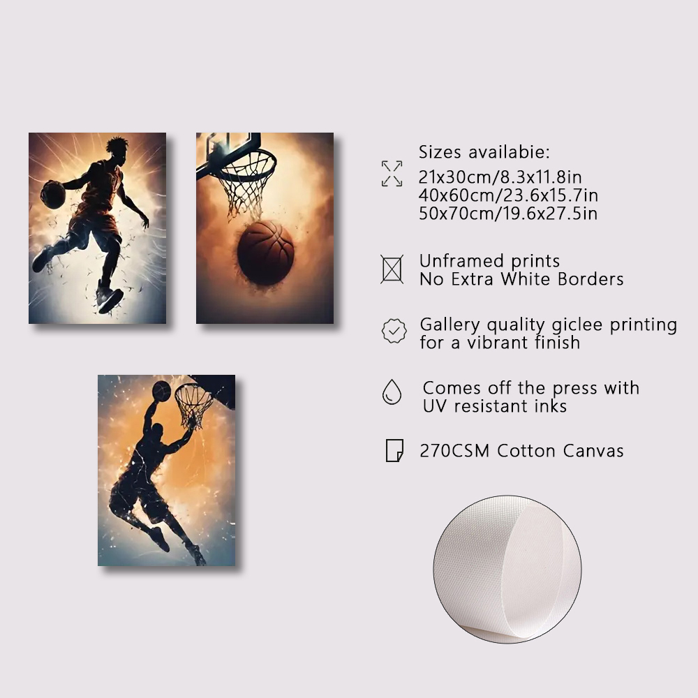 3 ชิ้นบาสเกตบอล Wall Art Pose  - Badminton Zone บทวิจารณ์และราคา