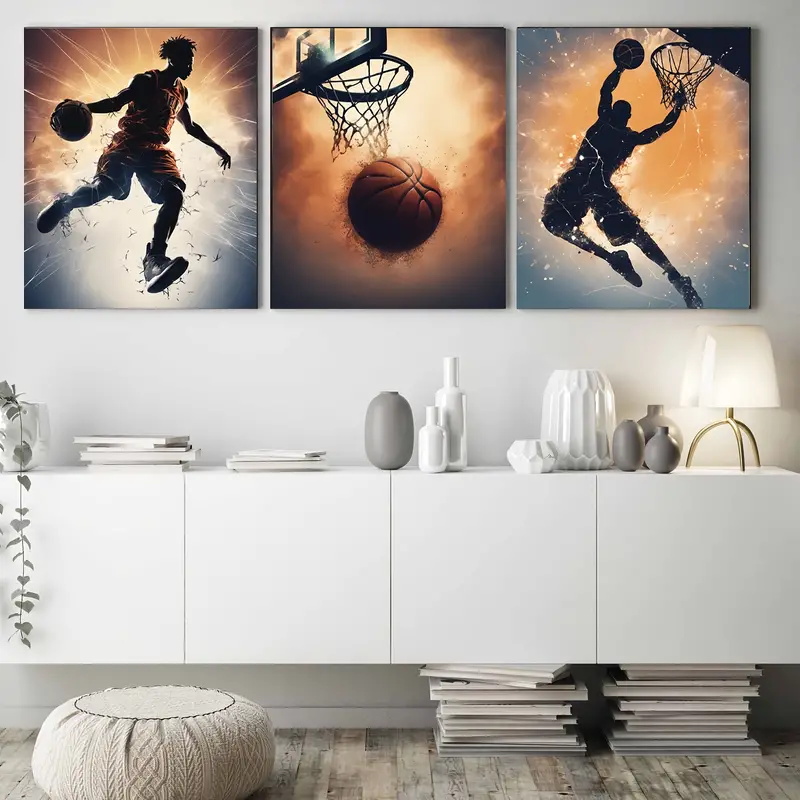 3 ชิ้นบาสเกตบอล Wall Art Pose  - Badminton Zone บทวิจารณ์และราคา